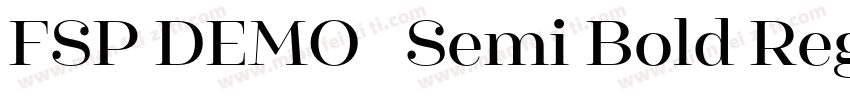 FSP DEMO   Semi Bold Regular字体转换